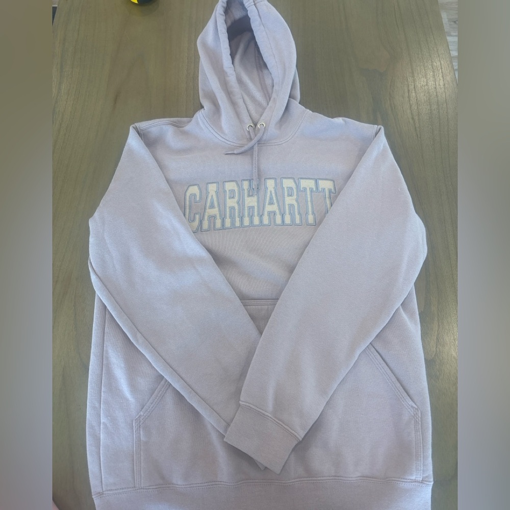Carhartt Women’s Logo Hoodie Medium Lavender Relaxed Fit
